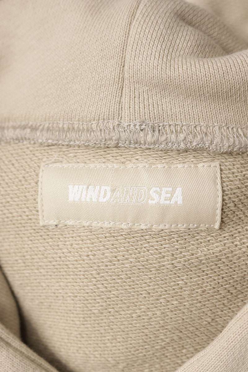 WIND AND SEA Back Numbering Print Hoodie Beige Size L