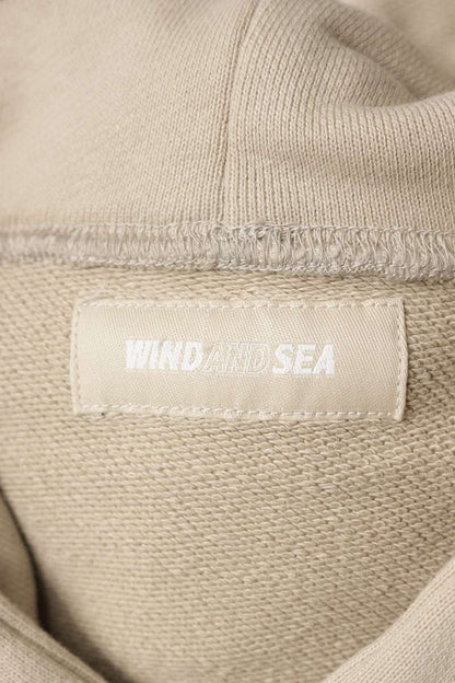 WIND AND SEA Back Numbering Print Hoodie Beige Size L