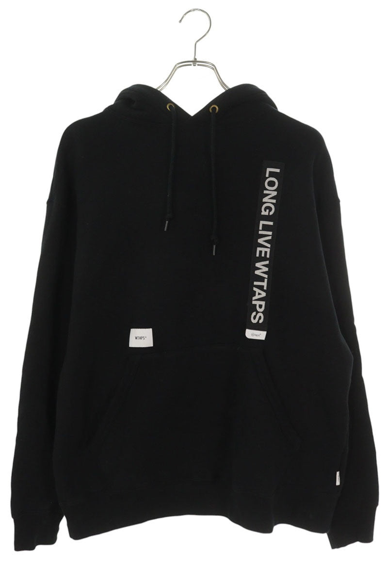WTAPS Logo Tape Design Hoodie Black Size M