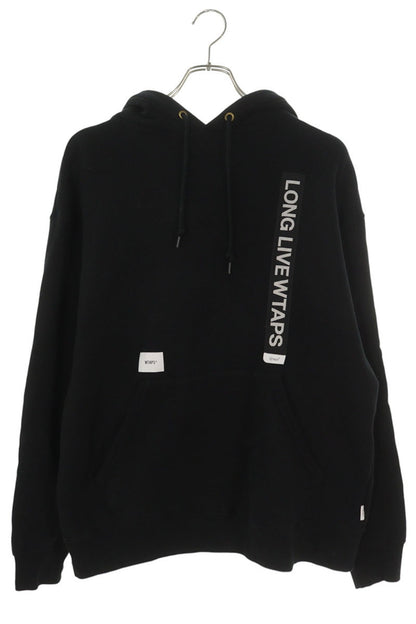 WTAPS Logo Tape Design Hoodie Black Size M