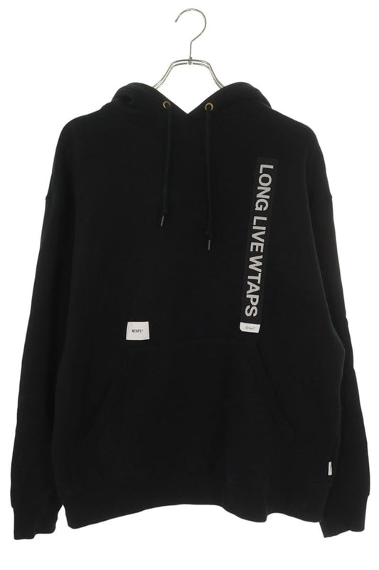 WTAPS Logo Tape Design Hoodie Black Size M