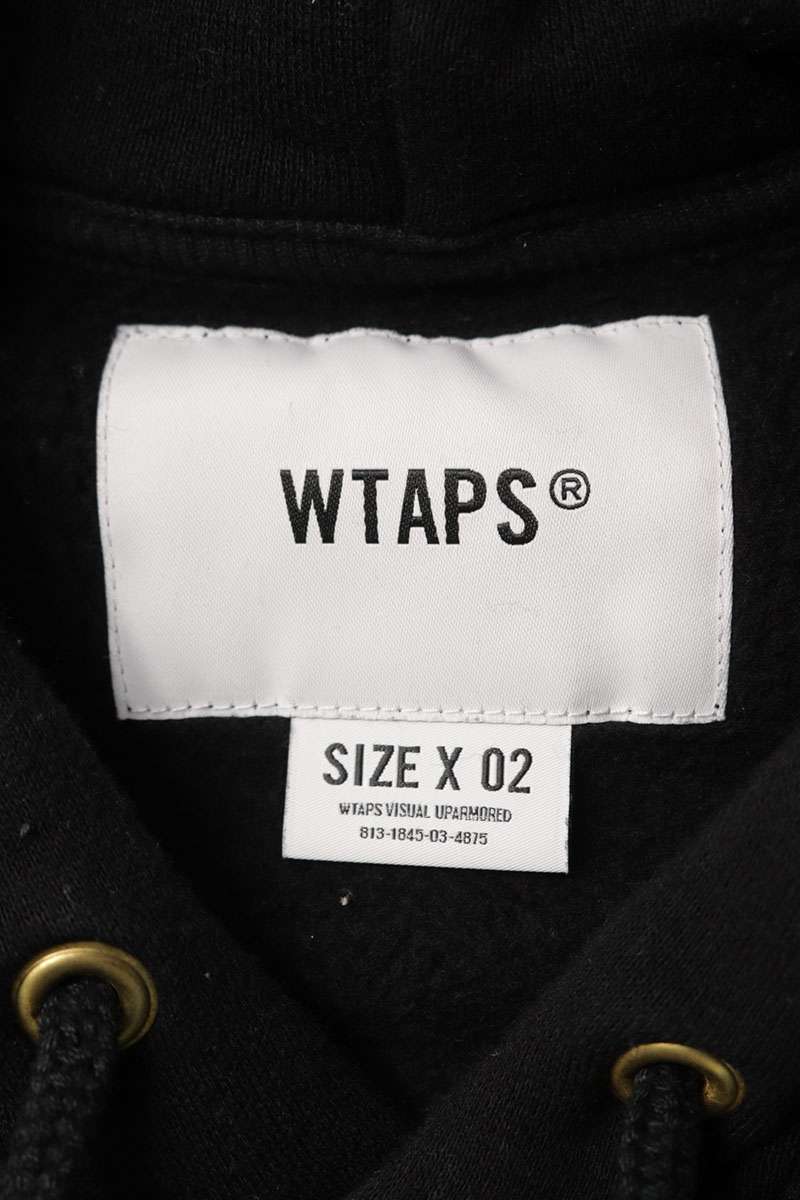 WTAPS Logo Tape Design Hoodie Black Size M