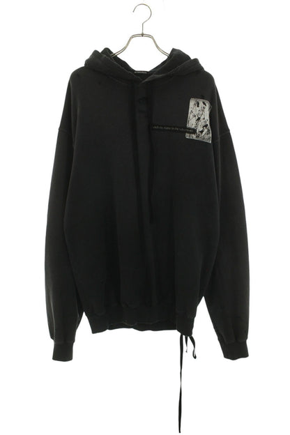 ANN DEMEULEMEESTER Patchwork Design Hoodie Black Size XS