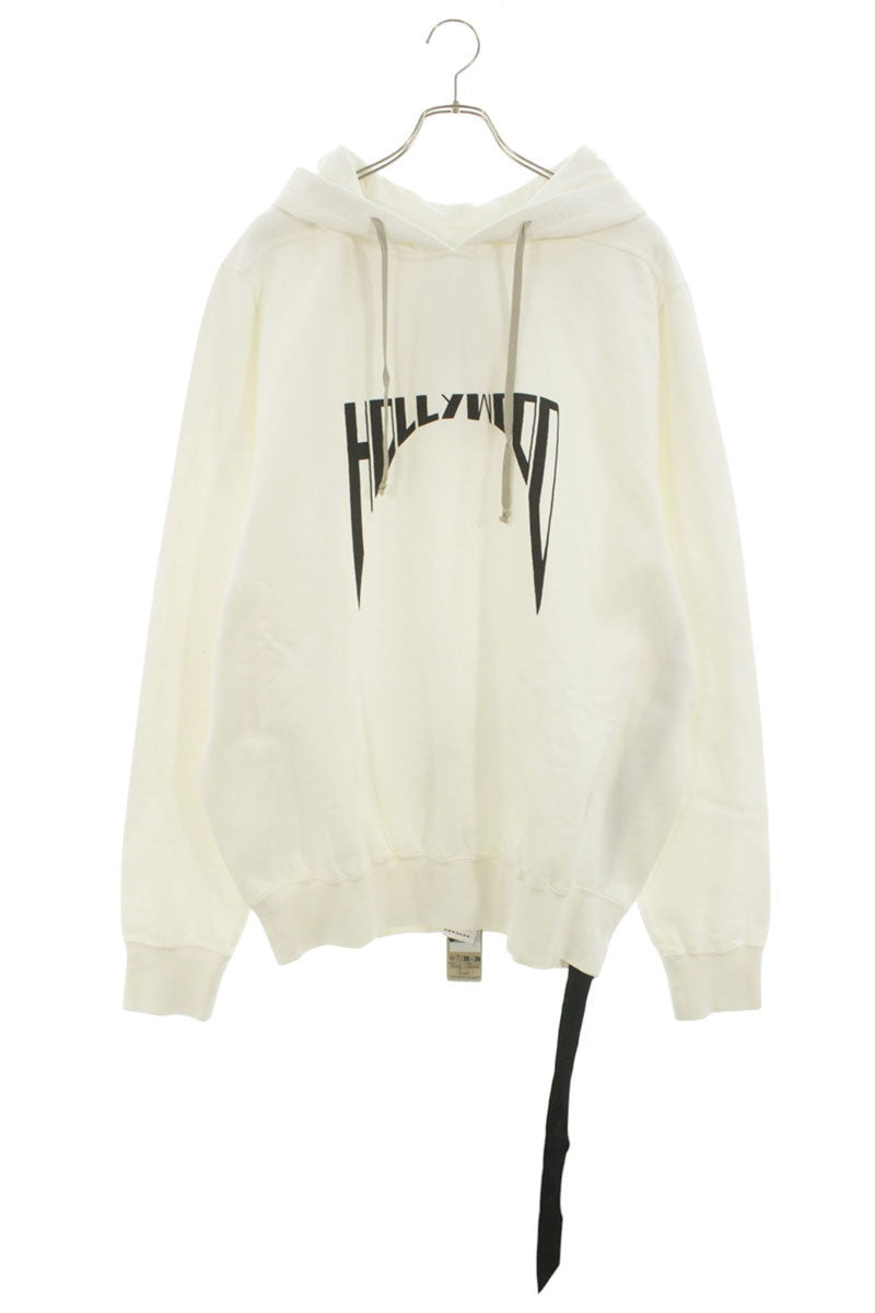DRKSHDW 25SS Front Print Hoodie White Black Size M