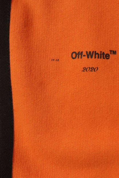 OFF-WHITE Back Arrow Embroidered Zip Hoodie Orange Size L