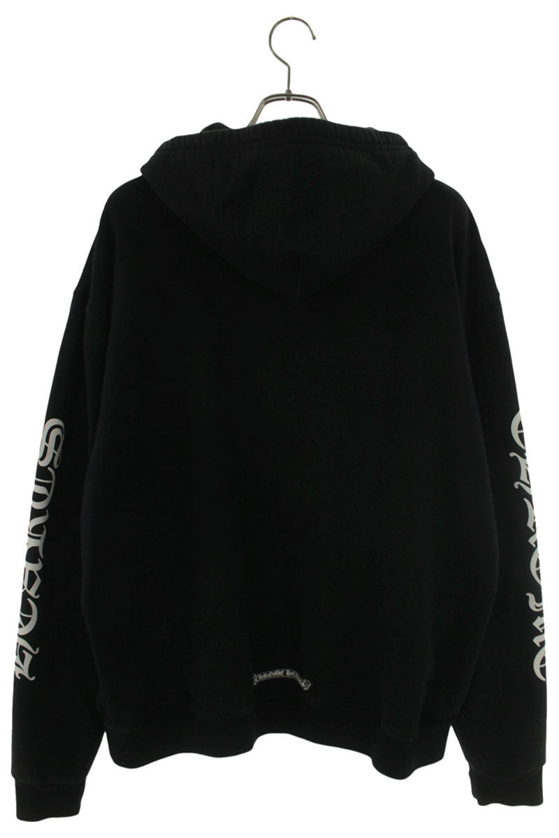 Chrome Hearts Arm Logo Print Zip Up Hoodie Size L