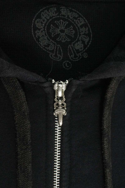Chrome Hearts Arm Logo Print Zip Up Hoodie Size L