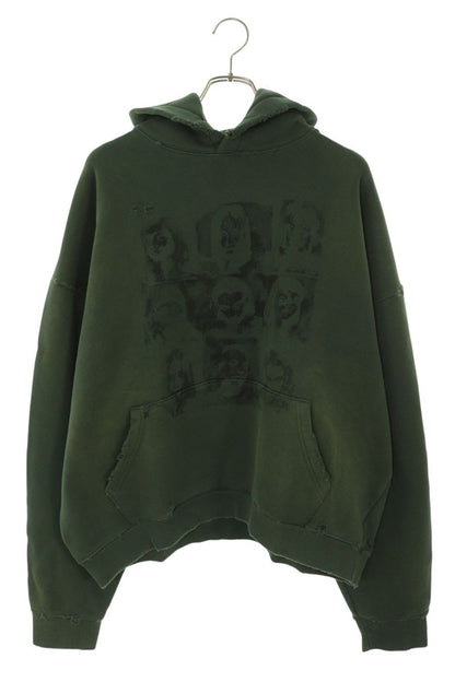 FAR FROM WHAT FAR VTG Distressed Front Print Hoodie Size M