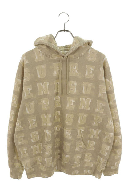 SUPREME 20AW Blocks Hooded Sweatshirt Beige Size L