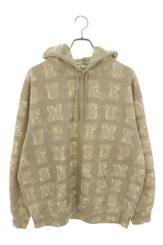 SUPREME 20AW Blocks Hooded Sweatshirt Beige Size L