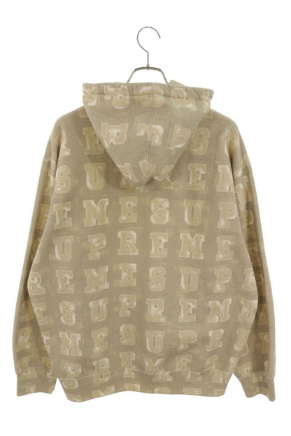 SUPREME 20AW Blocks Hooded Sweatshirt Beige Size L
