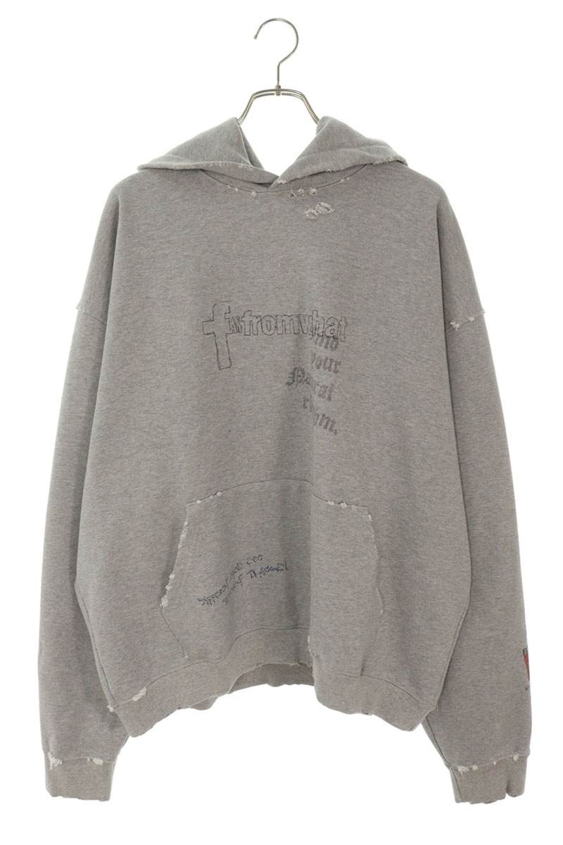 FAR FROM WHAT FAR VTG WASHED HOODIE Distressed Size M