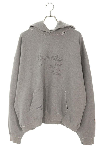 FAR FROM WHAT FAR VTG WASHED HOODIE Distressed Gray Size M