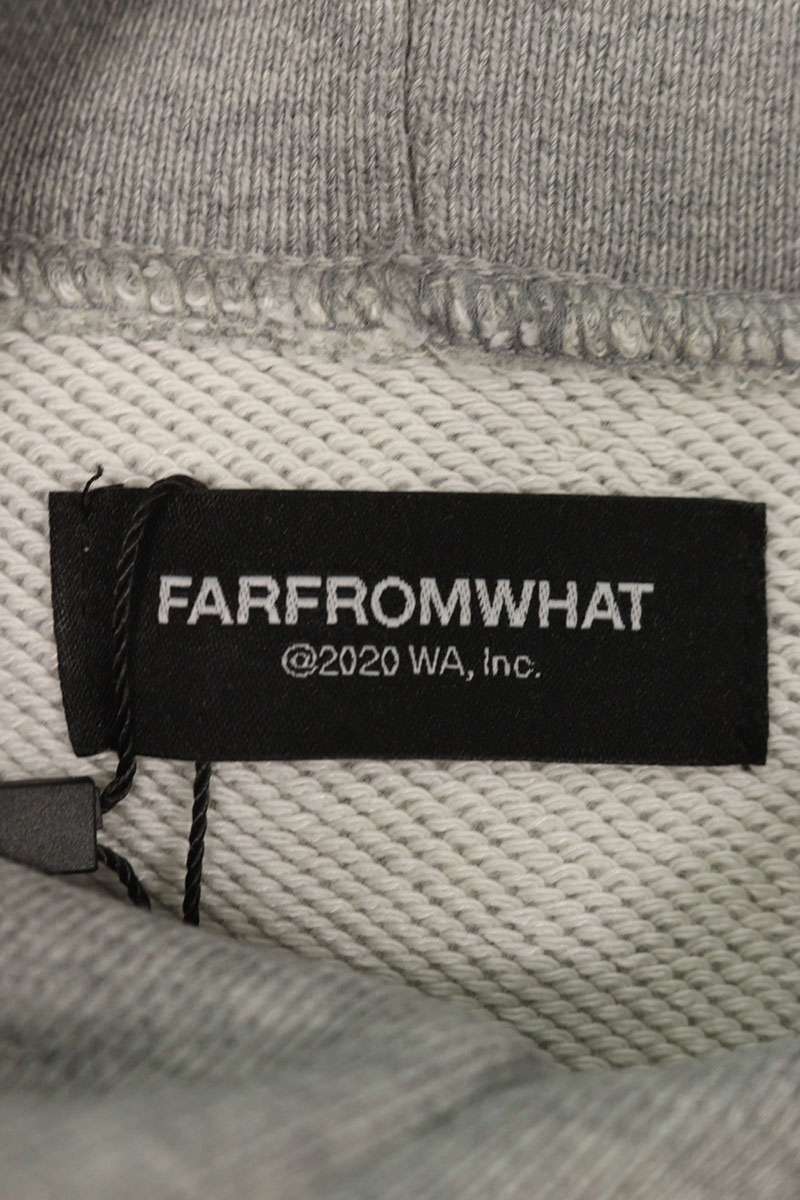 FAR FROM WHAT FAR VTG WASHED HOODIE Distressed Gray Size M