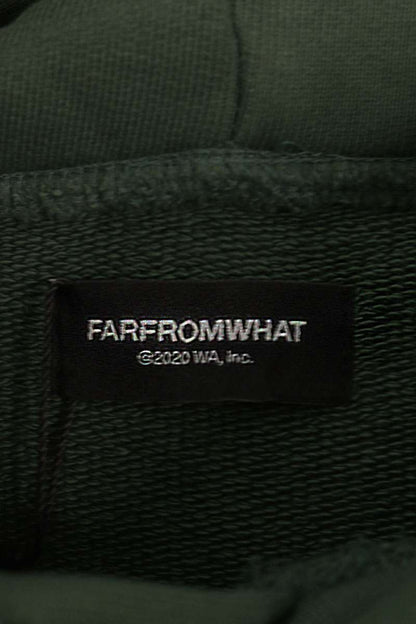 FAR FROM WHAT FAR VTG Distressed Front Print Green Size M