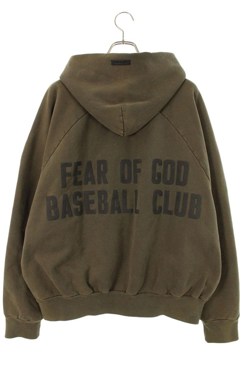 FEAR OF GOD Baseball Club Half-Zip Hoodie Khaki Size M