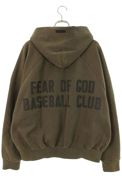 FEAR OF GOD Baseball Club Half-Zip Hoodie Khaki Size M