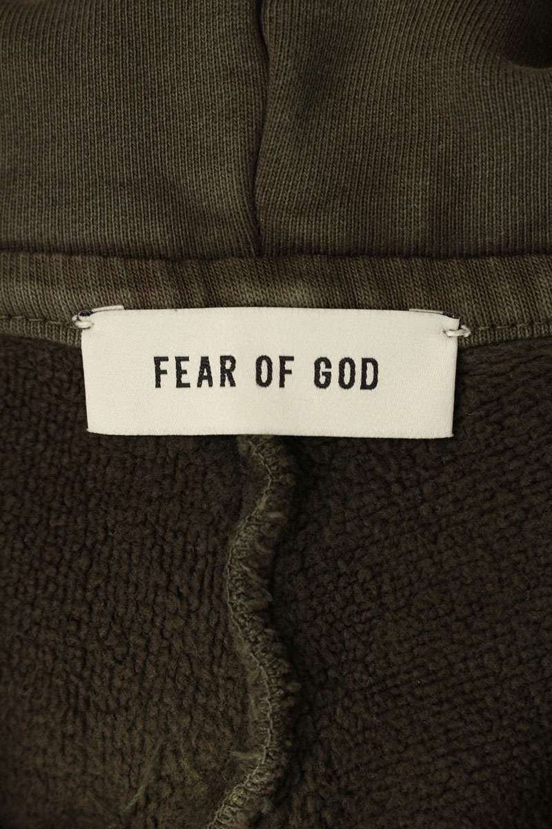 FEAR OF GOD Baseball Club Half-Zip Hoodie Khaki Size M
