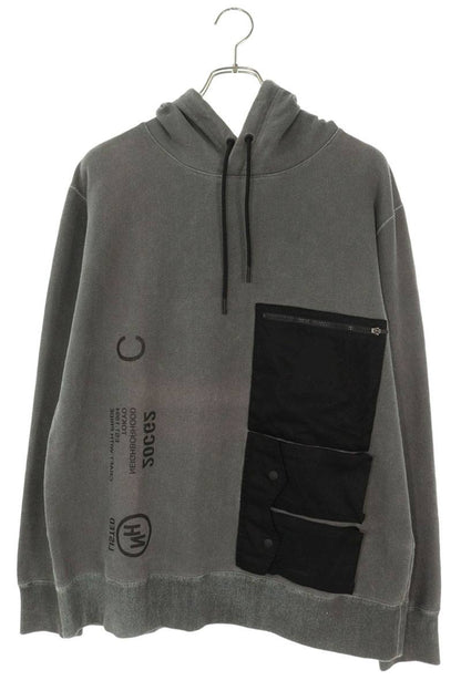 NEIGHBORHOOD Thermal-Dye Logo Print Hoodie Gray Size L