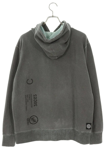 NEIGHBORHOOD Thermal-Dye Logo Print Hoodie Gray Size L