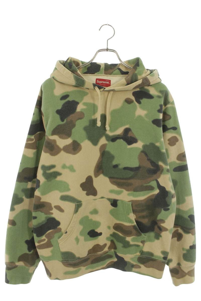 SUPREME 20SS Overdyed Hooded Sweatshirt Camo Size M
