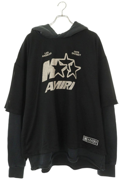 AMIRI 25SS MA Star Mesh Layered Pullover Hoodie Size XXL