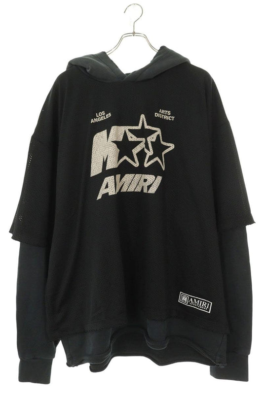 AMIRI 25SS MA Star Mesh Layered Pullover Hoodie Size XXL