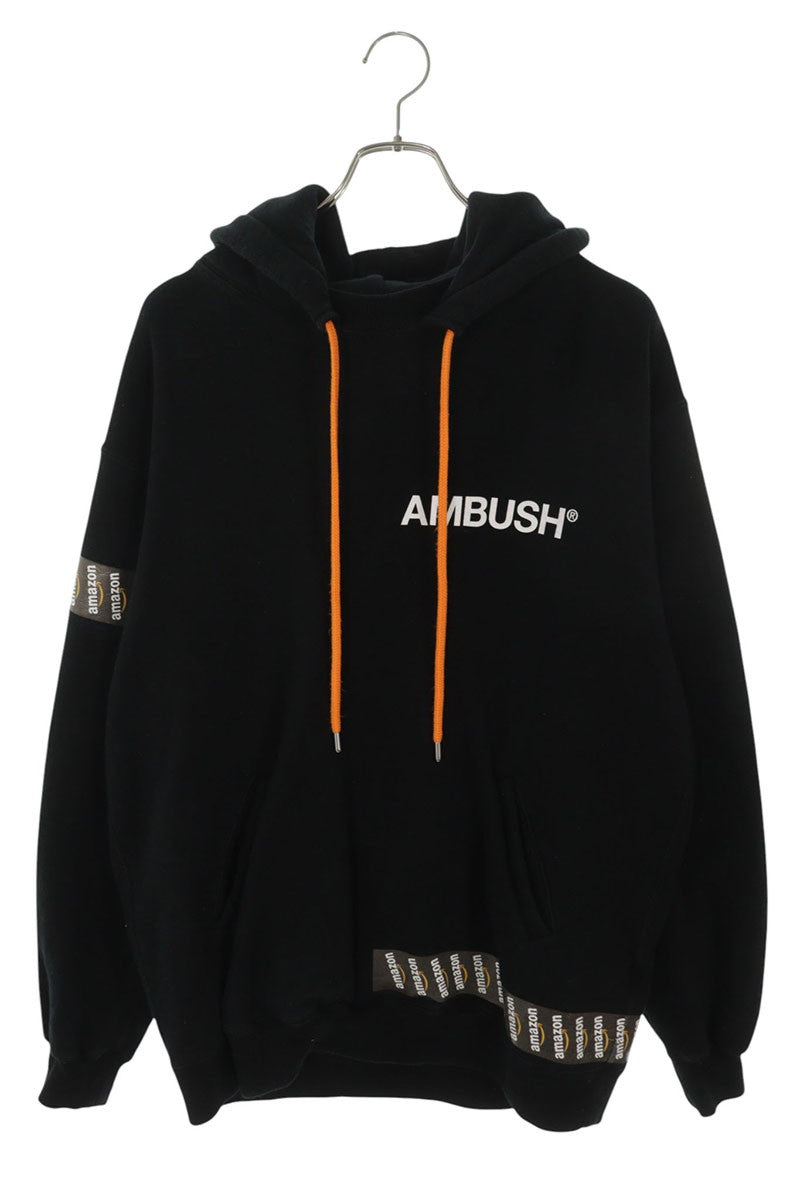 AMBUSH Logo Print Pullover Hoodie Black Size L