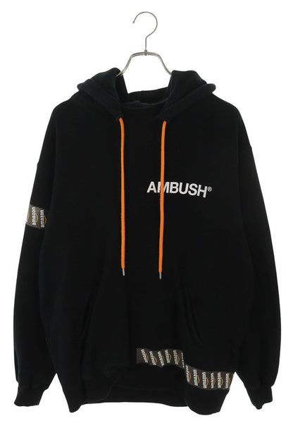 AMBUSH Logo Print Pullover Hoodie Black Size L