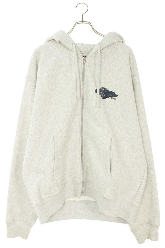 STUSSY Hypnos Zip Hoodie Gray Size XL