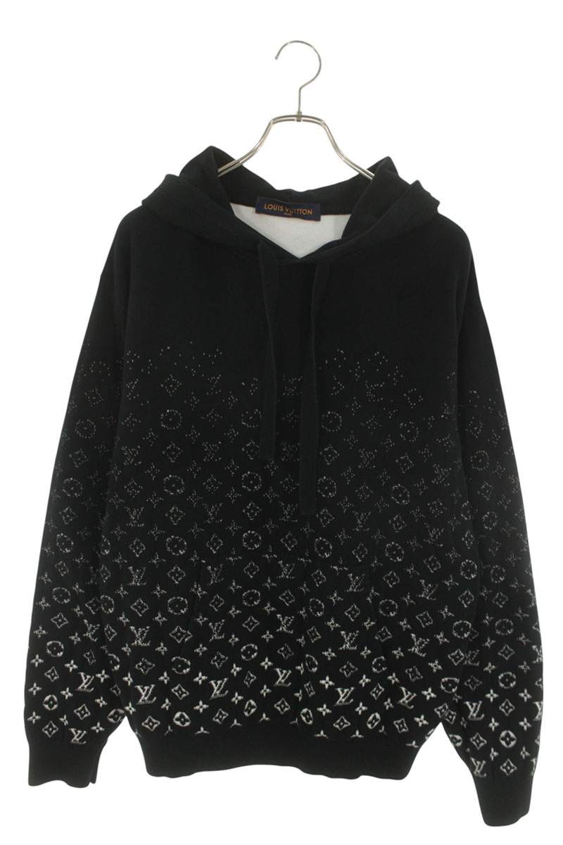 LOUISVUITTON Monogram Gradient Cotton Pullover Hoodie Size L