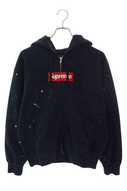 MM6 x Supreme 26SS Box Logo Zip Up Hoodie Navy Size S
