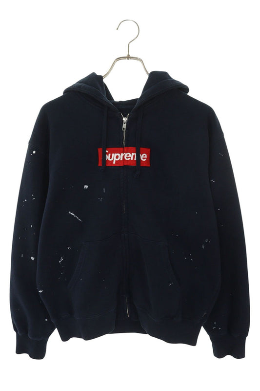 MM6 x Supreme 26SS Box Logo Zip Up Hoodie Navy Size S