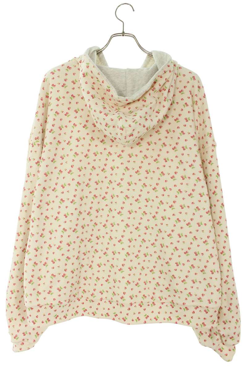 TTT Reversible Fruit Allover Print Hoodie Gray Size L