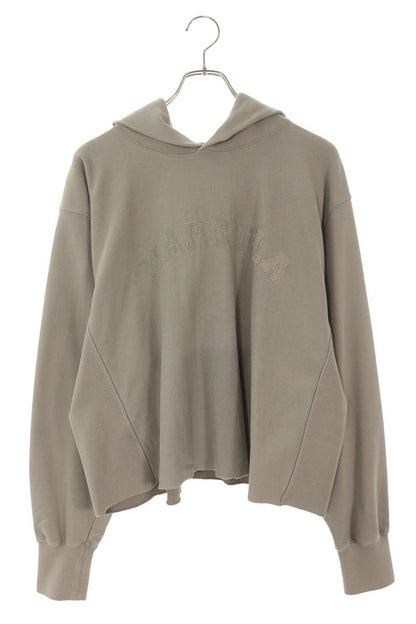 Maison Margiela Logo Embroidered Hoodie Gray Size M