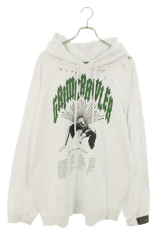 RAF SIMONS 22SS Grim Crawler Distressed Hoodie Multi Size XS