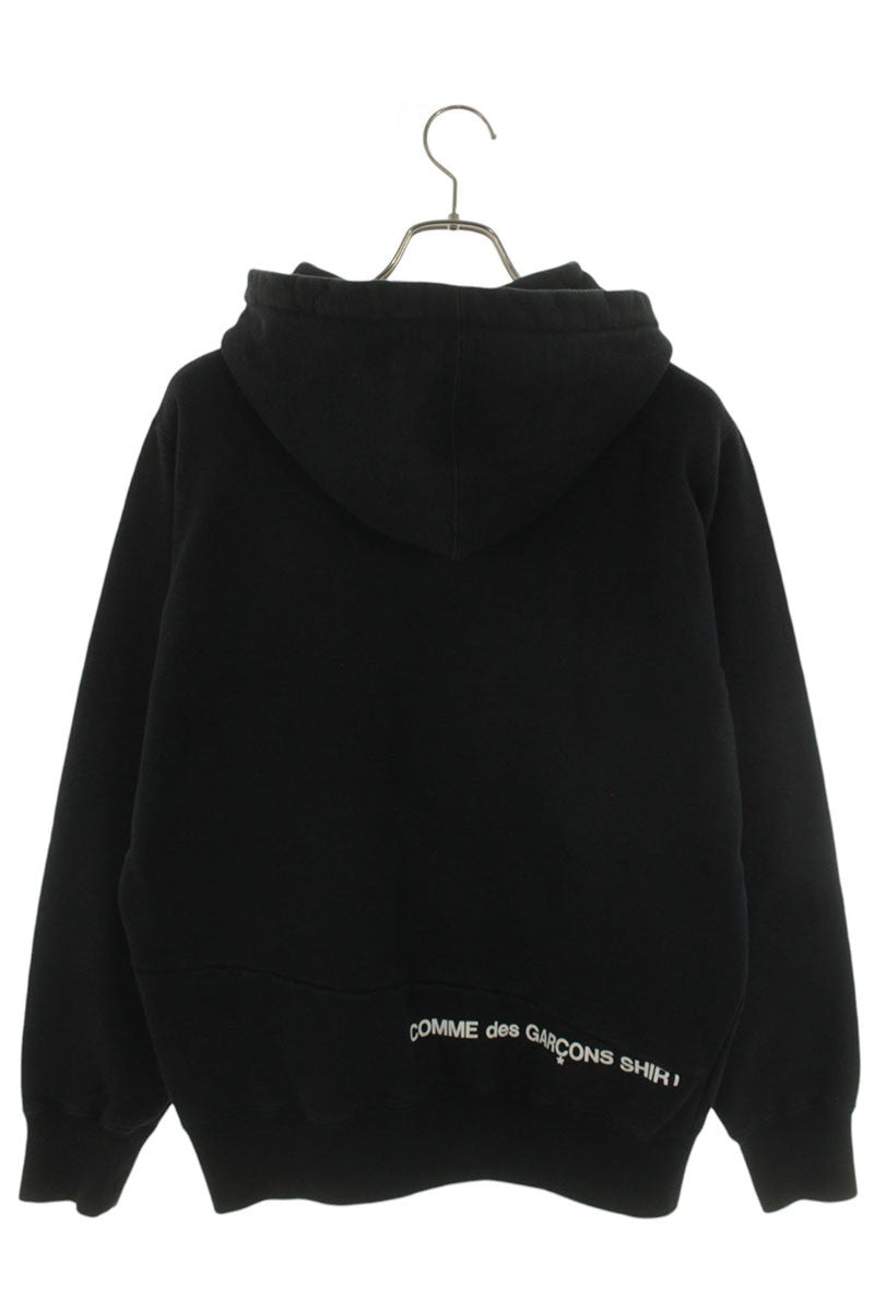 SUPREME CDG Split Box Logo Hoodie Black/White Size L