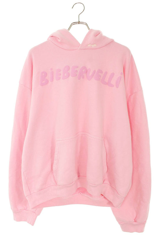 SKYLRK Embossed BIEBERVELLI HOODIE Pink Size L