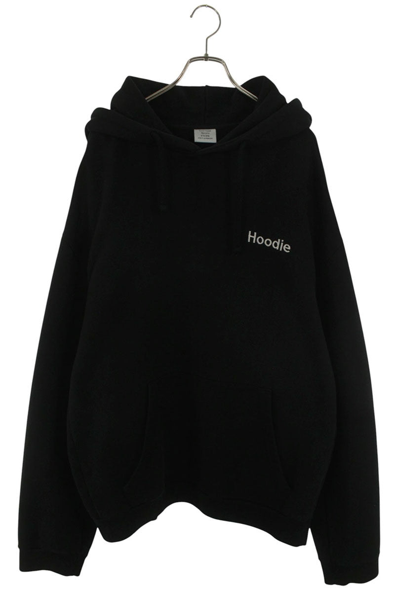 VETEMENTS 16SS Lettering Embroidered Oversized Hoodie Size L