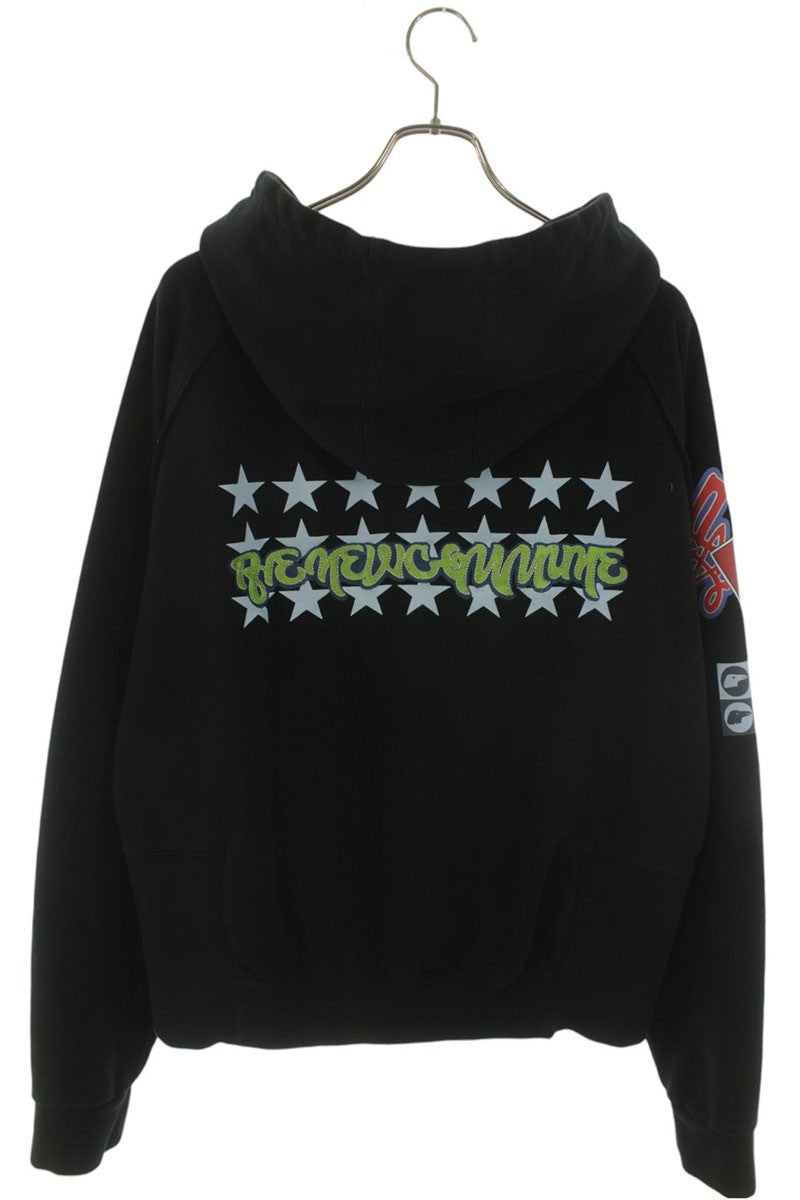 FAF 26SS PRINTED ZIP-UP HOODIE Black Size M
