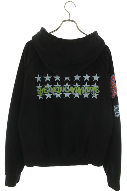 FAF 26SS PRINTED ZIP-UP HOODIE Black Size M