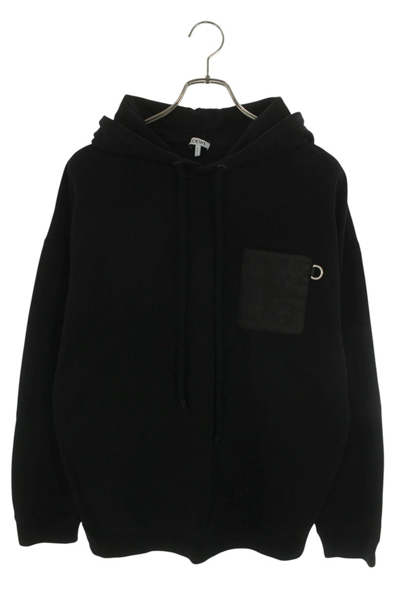 LOEWE Calfskin Anagram Embroidery Pullover Hoodie Size M