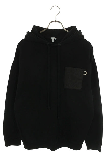 LOEWE Calfskin Anagram Embroidery Pullover Hoodie Size M