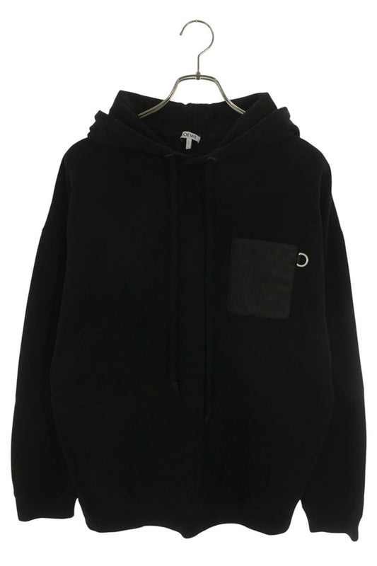 LOEWE Calfskin Anagram Embroidery Pullover Hoodie Size M