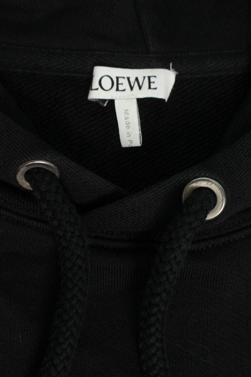 LOEWE Calfskin Anagram Embroidery Pullover Hoodie Size M