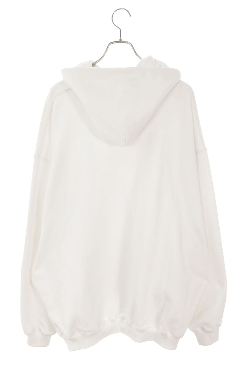 VETEMENTS 23AW PARIS Logo Print Hoodie White Size S