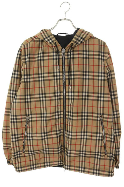 Burberry Nylon Nova Check Reversible Zip Hoodie Multi Size M