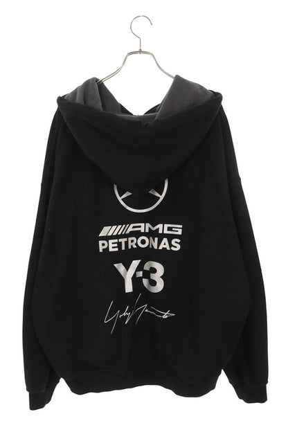 Y-3 Collaboration Design Zip-Up Hoodie Black Size XL