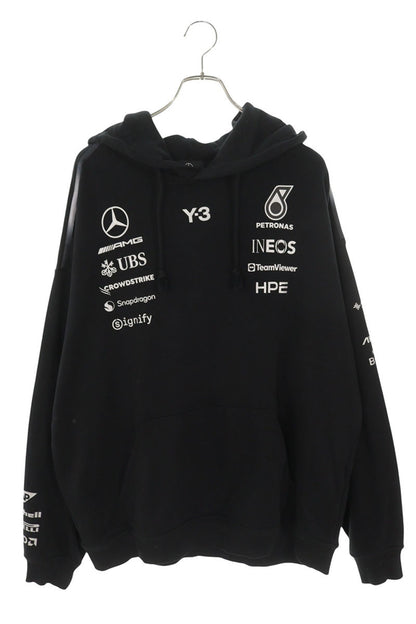 Y-3 Collaboration Logo Zip-Up Hoodie Black Size XL
