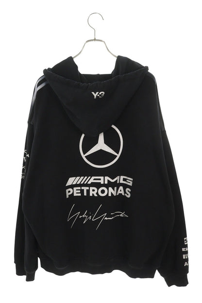 Y-3 Collaboration Logo Zip-Up Hoodie Black Size XL